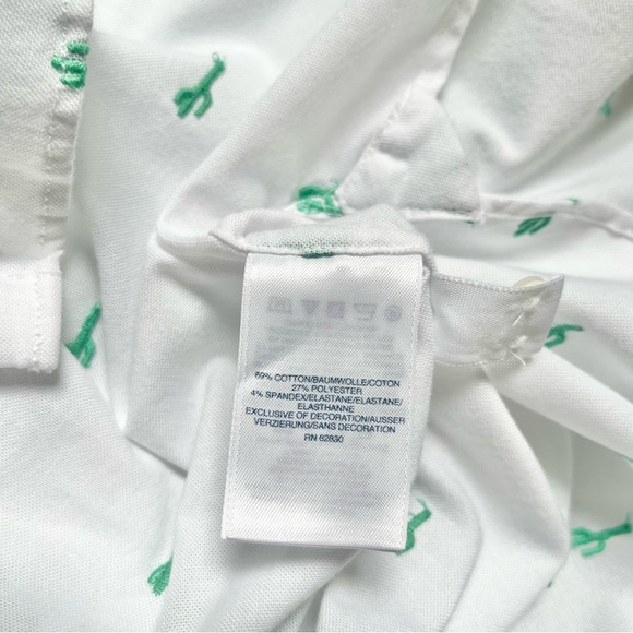 Lands' End Embroidered Cactus Shirt Women’s Size 2X (20W–22W) White Green Desert - Picture 4 of 12